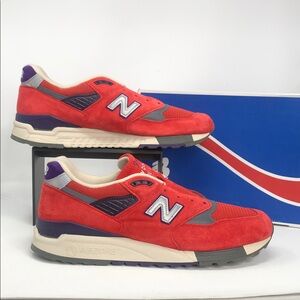 New Balance Mens 998 x J. Crew Inferno M998JS2 Shoes - Size 13